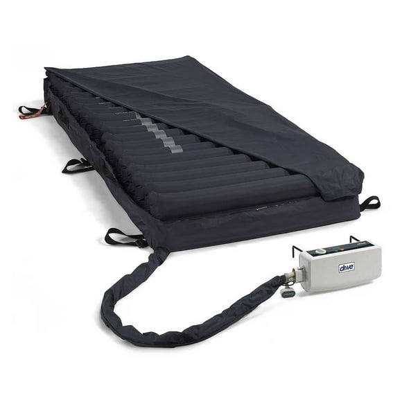 Drive Medical Med-Aire Melody Lit Pneumatique à Pression Alternée de 8 Pouces avec Pompe, Grand Lit