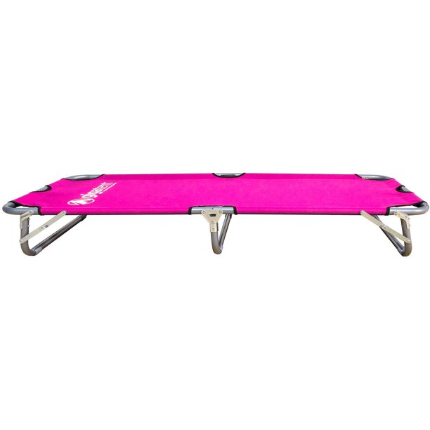 GigaTent Junior's 57 Inch Tall Folding Camping Cot Pink