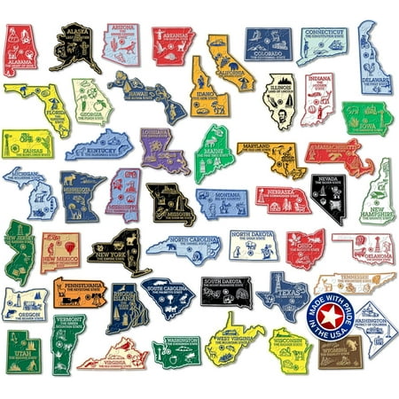 

Original U.S. State Magnet Set by Classic Magnets 51-Piece Vintage Magnet Set Collectible Souvenirs Made in The USA