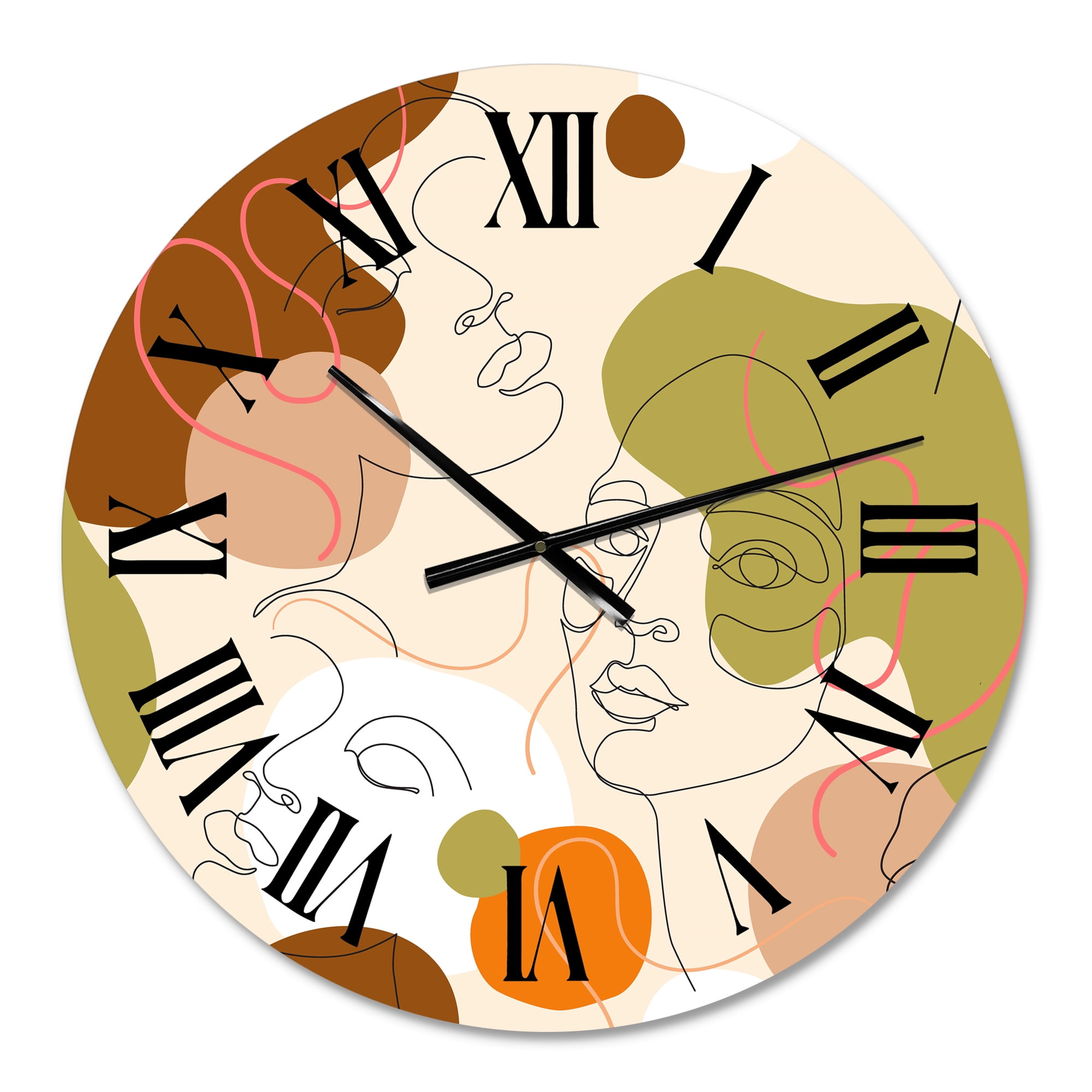 Designart 1 in Modern,Contemporary Wall Clock