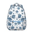 thumbnail image 1 of Starfish Student Backpack Waterproof Durable School Bag with Vintage Beach Seashells and Seahorse Print, Adjustable Straps, Breathable Padding, Large Capacity for School and Travel, 1 of 5