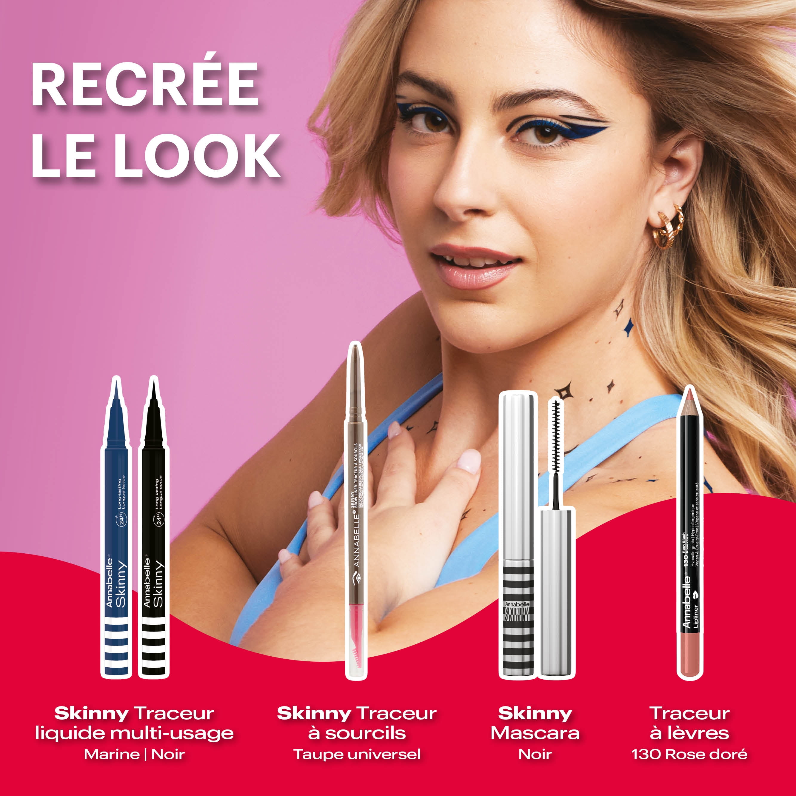 Annabelle Skinny Multi-Use Liquid Liner Traceur multi-usage yeux & corps, longue tenue.