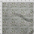 thumbnail image 3 of oneOone Cotton Jersey Light Gray Fabric Leaves & Flower Floral Sewing Crafts Projects Fabric Prints By Yards 58 Inches Wide, 3 of 4