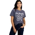 thumbnail image 1 of GRAYSON/THREADS T-Shirt Graphique Usé Los Angeles pour Femmes, Gris, Juniors, Grand, 1 of 2