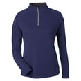 thumbnail image 4 of CORE365 CE418W Women's Origin Performance Pique Quarter-Zip Pullover-Classic Navy Heather/ Carbon-XS, 4 of 6