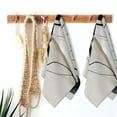 thumbnail image 6 of WERPE Soft Bath Towel Black And Beige Abstract Neutral Prints Minimalist Line 2-Pack 27.5x16 inch 27.5*16in, 6 of 6