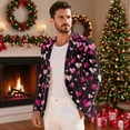 thumbnail image 2 of Uorisanigo Men's Casual Lightweight Blazer Size 5XL Long Sleeve Casual Blazer Jacket Knit Blazers Suit Jackets Mens Valentines Jacket Suit, Valentines Pink Heart, 2 of 6