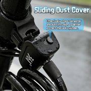 361° Bike Lock Cable, 4ft High-Strength Anti-Theft Bicycle Steel Cable Key Lock with Mounting Bracket, Waterproof Zinc Alloy Cylinder & PVC Coating for Road Mountain Bikes