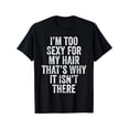 thumbnail image 2 of Men'S Humorous T-Shirt - [My Hair Funny Baldness] Joke Tee, Round Neck Short Sleeve, Black with White Text, Casual Comfortable Style, Men'S Fun Quote, 2 of 6