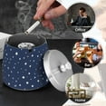 thumbnail image 3 of Stars on A Dark Blue Ashtray with Lid Outdoor Ashtrays for Patio Stainless Steel Ashtray Odorless Smokeless for Home Office Balcony, 3 of 7