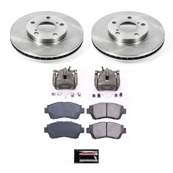 PowerStop Front Stock Replacement Brake Pad and Rotor Kit with Calipers Fits: TOYOTA Select Models KCOE8920B