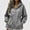 Gray, variant on DJDLJWCJ Women Zip Up Hoodies Fleece Lined Loose Fit Long Hoodie Sweatshirt Drawstring Solid Color Hooded Jackets Blue Size S