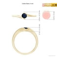 thumbnail image 5 of ANGARA Natural Bar-Set Solitaire Round Sapphire Bypass Ring in 14K Yellow Gold for Women (Size-4mm) | September Birthstone, Birthday, Anniversary, Jewelry Gift for Women | Natural Blue Sapphire Ring, 5 of 10