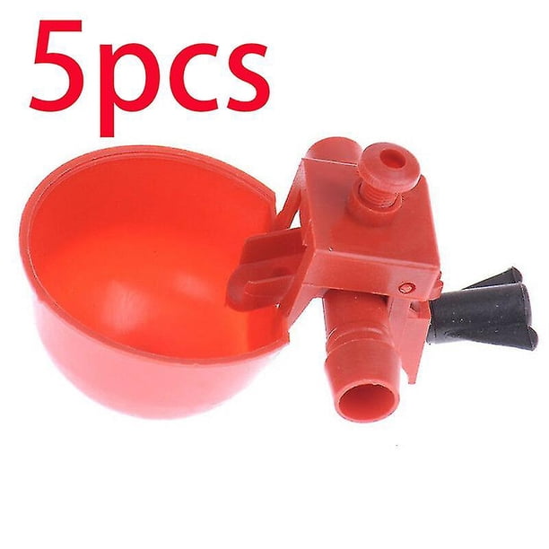 Juego de 5/10 bebederos para pollos, gallinas, codornices, pájaros, cuencos para beber, agua para gallinero, bebederos para pezones, animales de granja avícola ShuxiuWang 8390612436987