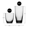 Libbey Slate Set, 12 Pc Lead-Free Glassware, Smoke Hue Water & Juice ...