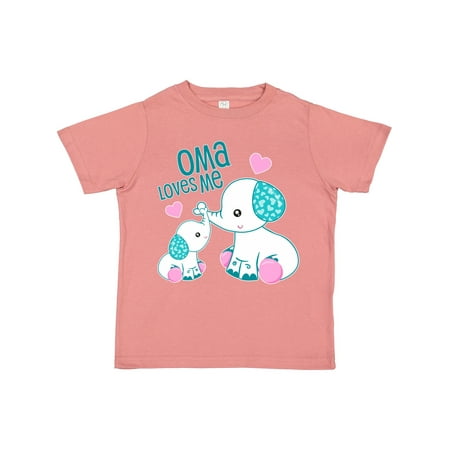 

Inktastic Oma Loves Me-cute Elephants Gift Toddler Boy or Toddler Girl T-Shirt