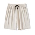 thumbnail image 5 of BXINGOHAI Mens Shorts Drawstring Athletic Vacation Elastic Waist Summer Shorts for Men Lightweight Casual Trendy Shorts Khaki,XL, 5 of 5