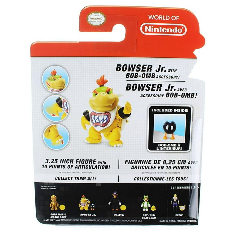 World of Nintendo Super Mario Bowser Jr. with Bob-Omb - 4-inch World of Nintendo Super Mario Bowser Jr. with Bob-Omb - 4-inch