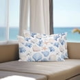 thumbnail image 2 of Summer Blue Outdoor Pillow Covers Pack of 2 Shell Coral Starfish Marine Life Coastal Waterproof Throw Pillow Covers Decorative Cushion Cases for Patio Garden Tent Balcony Couch 20x12 inch, 2 of 8