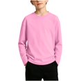 thumbnail image 2 of Diufon Baby Boys Girls Long Sleeve Shirt Toddler Thickened Round Neck Tops Comfort Basic Solid Color T-Shirt, 2 of 9