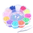 thumbnail image 1 of 1200PCS DIY 12 Color 5 MM Divertido Hama Beads Craft Beads Colorful Fuse Beads Kit para niños, 1 of 7