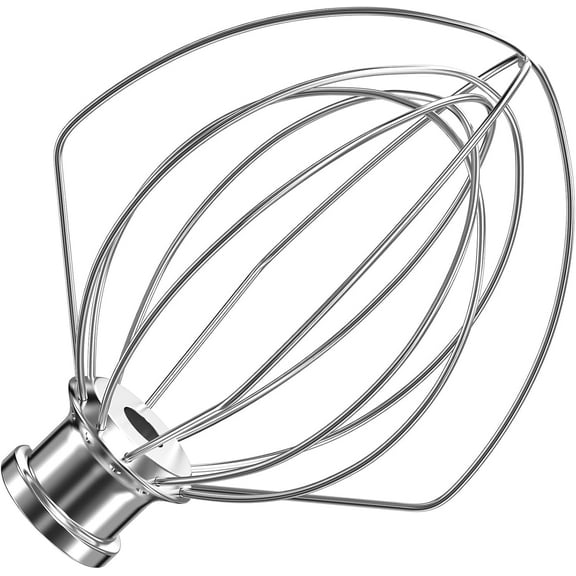 Stainless Steel 6-Wire Mixer Attachment for K45WW Storage Head Stand Mixer 4.5-5QT, High Efficiency Stirring Whisk, Dishwasher Safe, 1-pack.