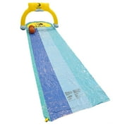SHAQ Triple Water Slide for Kids Outdoor Summer Fun Slip and Slide with Splash Pool Easy Setup Durable Material Includes Inflatable Boards Ideal for Backyard Play Safe for Children Ages 5 and Up