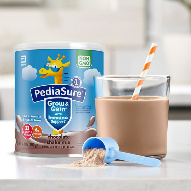 PediaSure Grow & Gain Shake Mix Powder, Chocolate, 14.1-oz Can 