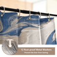thumbnail image 4 of Shower Curtain and Rug Sets 4pcs Bathroom Sets Includes 12 Free Hooks 66" x 72" Blue Flowing Liquid Marble, 4 of 8