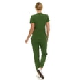 thumbnail image 2 of Saint Scrubs Women’s 9-Pocket Medical Scrub Set – V-Neck Stretch Top & 7-Pocket Jogger Pants, Lightweight, Easy Care Uniforms for Nurses & Healthcare, Green Willow, Extra Large, 2 of 4