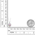 thumbnail image 3 of Gem Stone King 14K White Gold Pink Simulated Opal and White Zirconia Pendant Necklace for Women (1.65 Cttw, Gemstone October Birthstone, Oval Cabochon 8X6MM, with 18 inch Chain), 3 of 6