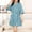 Blue, variant on FAHXNVB Womens Plush Bathrobe Short Sleeve Warm Fleece Robe Super Soft Plush Robe Winter Velour Bathrobe with Pockets and Belt