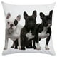 thumbnail image 4 of Funda de cojín decorativa con estampado de animales divertidos, cojín cuadrado para sofá o silla con forma de bulldog de 45 x 45 cm, 4 of 5
