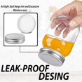 thumbnail image 4 of Glass Regular Mouth Mason Jars, 16 oz Clear Glass Jars with Silver Metal Lids ( 2-PACK), 4 of 5