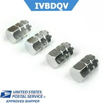 IVBDQV 4x Silver Aluminum Metal Wheel Tire Valve Stem Auto Air Caps Covers for Lexus