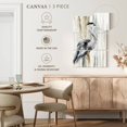 thumbnail image 4 of Elephant Stock River Heron I Wall Art - Vertical Multi Panel Canvas - Living Room Wall Decor - Animal Multi Panel - Blue And Brown Decor By Eva Watts - 14" x 23", 4 of 4