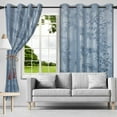 thumbnail image 3 of AOFOTO Forest Curtains Grommet Nature Jungle Misty Forest Tree Scenery Print Pattern Fabric Window Drapes for Bedroom Living Room 2 Panels W52 x L84 Inch, 3 of 5