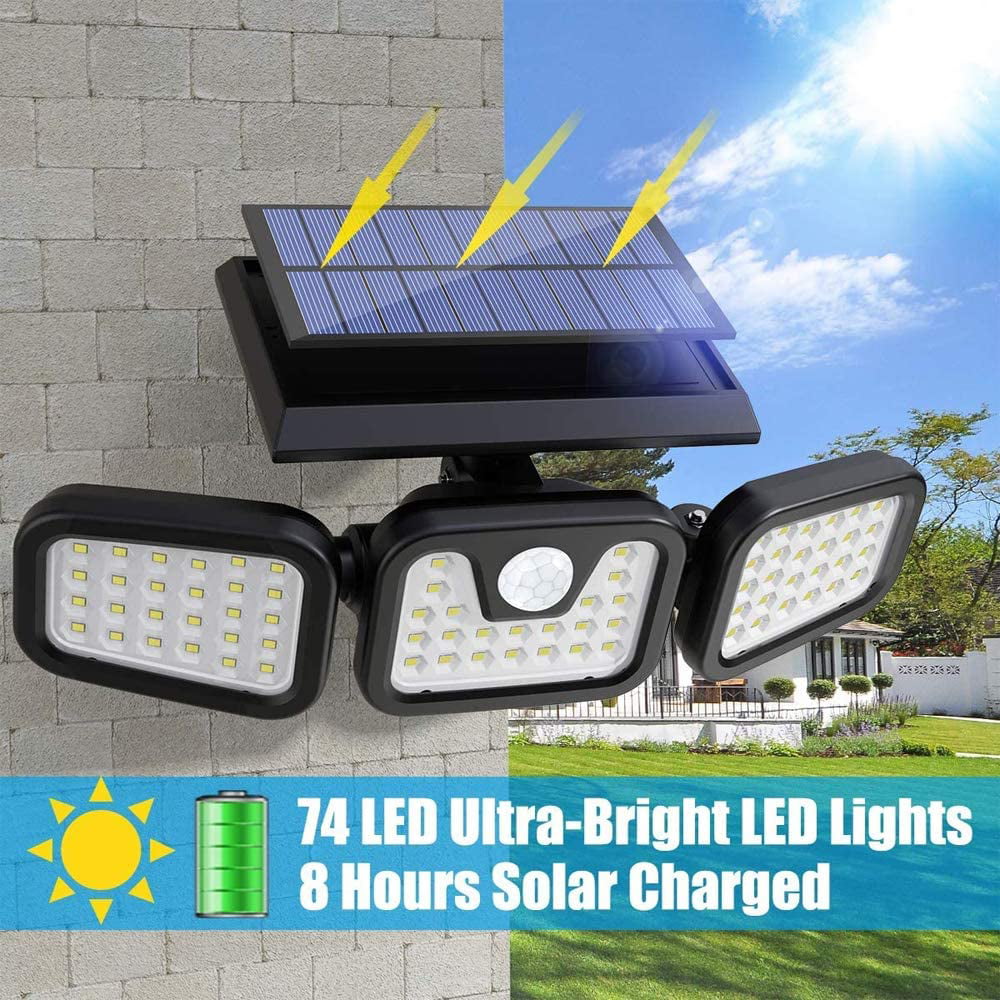 74 LED Solar Light Outdoor Motion Sensor Solar Security Light IP65 2020 