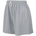 thumbnail image 1 of 961A Girls Wicking Mesh Short, Silver - Small, 1 of 1