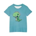 thumbnail image 3 of NAISIBABY Kids Boys T-Shirt, Dinosaur Graphic Crew Neck Short Sleeve Casual Tee Blue 13-14T, 3 of 4
