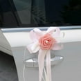 thumbnail image 4 of 6PCS Wedding Car Flower Artificial Ribbon Flower Wedding Car Decor with Tape, 4 of 10