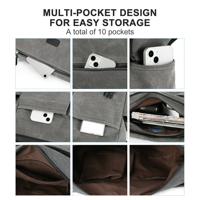 Messenger Bag for Men,Water Resistant Unisex Canvas Shoulder Messenger Bag for Men,Water Resistant Unisex Canvas Shoulder