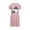 Pink, variant on Aboser Halloween Pajama Nightgowns for Women Fashion Print Short Sleeve Sleepwear Dress Casual Loose Fit Nightshirt Breathable Round Neck Loungewear