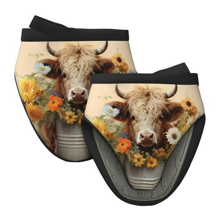

Matuu Bucket Flower Cow for Non-Slip Mini Oven Soft Silicone Mitt 5.9 x5.9