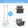 thumbnail image 3 of Celawork Baby Swing Seat - Canvas Hanging Seat with Safety Belt, Grey, 3 of 8