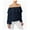 Blue - navy, variant on I.N.C Womens Tiered Sleeves Off the Shoulder Blouse, Blue, X-Small
