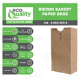 thumbnail image 4 of EcoQuality 1 lb Brown Kraft Paper Bags, 3.5 x 2.3 x 6.8 in, 100 Pack, 4 of 6