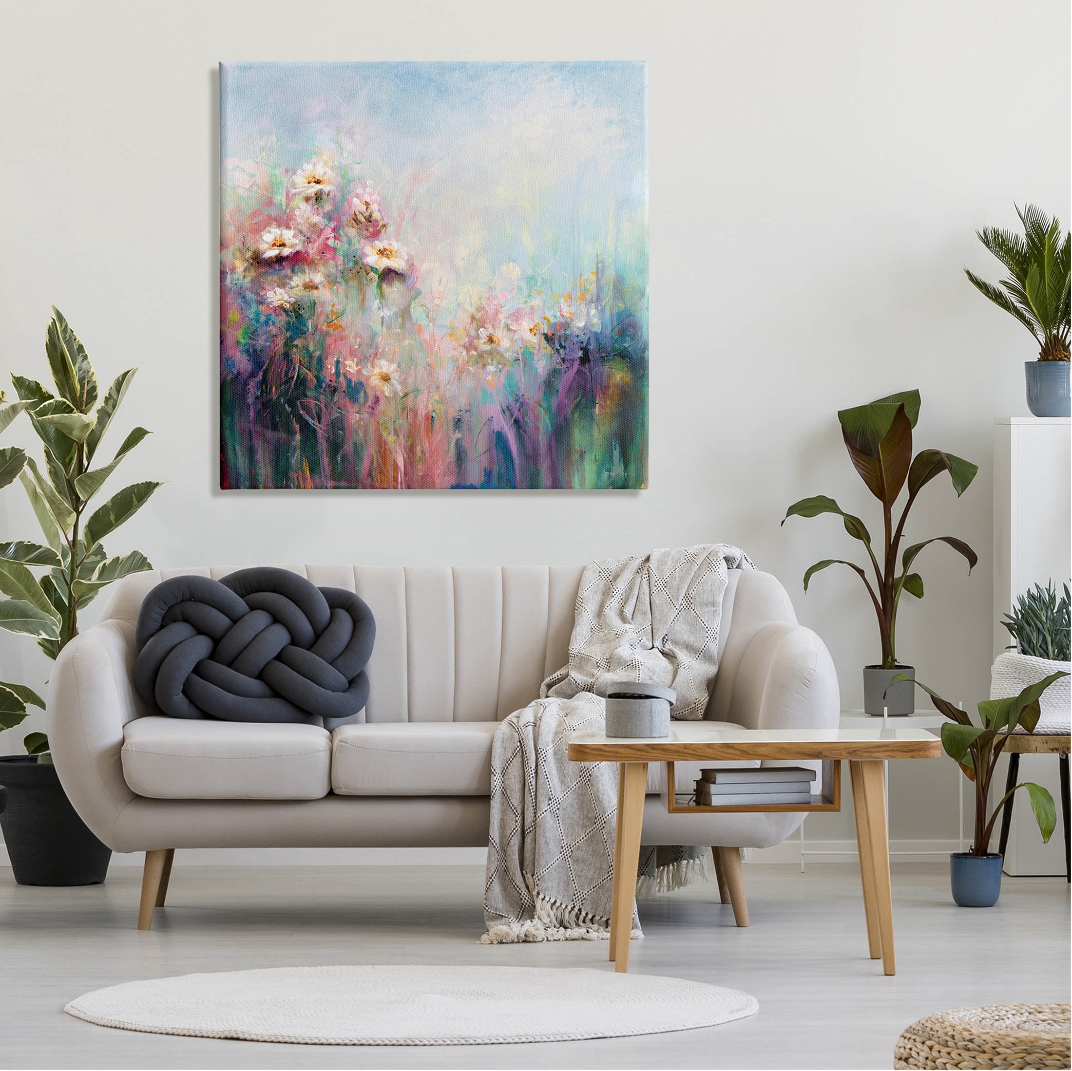 Stupell Industries Abstract Flower Garden Blooming Hues Painting Gallery Wrapped Canvas Print Wall Art, Design by Karen Hale