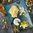 thumbnail image 5 of Hawaiian Cutting Board, Na Pali Coast on Kauai Island Water Sunshines Foggy Cloudscape Panorama, Decorative Tempered Glass Cutting and Serving Board, Large Size, Blue Green Brown, by Ambesonne, 5 of 5