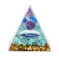 thumbnail image 1 of Pyramide Orgone, Pyramide de Méditation en Résine de Chakra pour Énergie Positive, 1 of 8